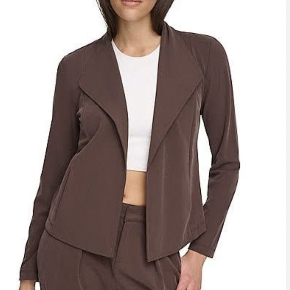 Saks 5th Andrew Marc Brown Sport Cardigan Jacket